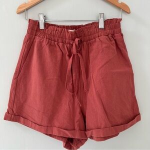 NEW NATURAL LIFE Flowy Reddish Shorts Size Small